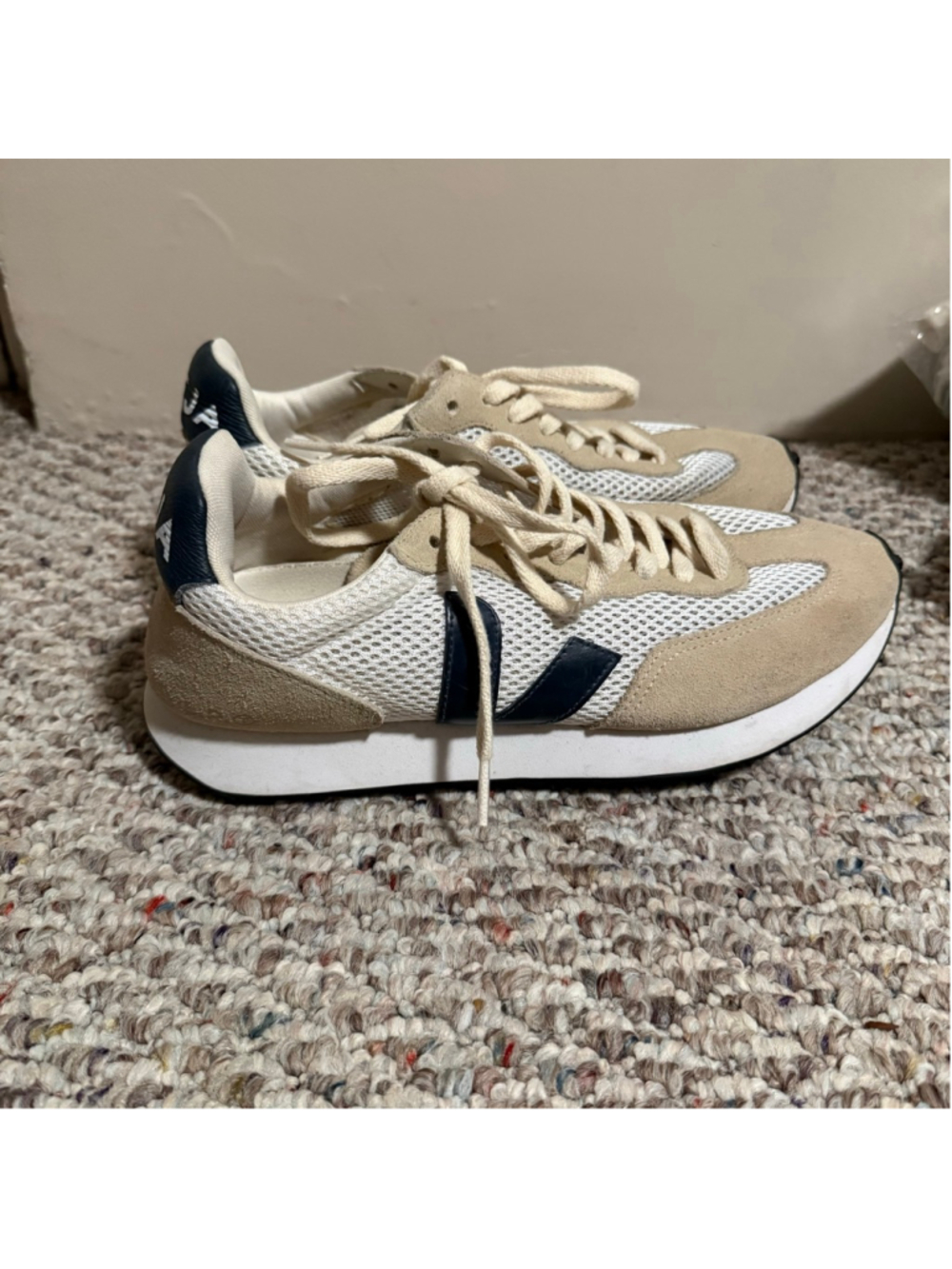 VEJA Rio Branco Sneakers in Lunar Nautico Navy White Crème- Size 41 Women’s 10 - Picture 2 of 9